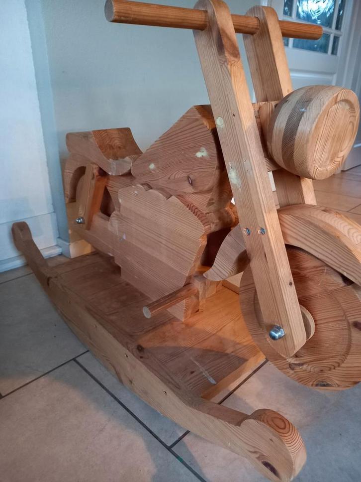 Hobbelmotor, handgemaakt, Kinderen en Baby's, Speelgoed | Hobbelfiguren, Zo goed als nieuw, Ophalen