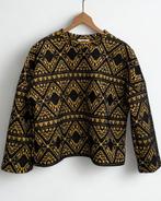 Zara eyelet lace longsleeve top – Geel/Zwart – Dames maat S, Zara, Geel, Ophalen of Verzenden, Zo goed als nieuw