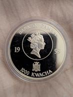 1000 Kwacha 1999 Proof Munt – XXVII Olympische Spelen Discus, Ophalen of Verzenden, Zilver