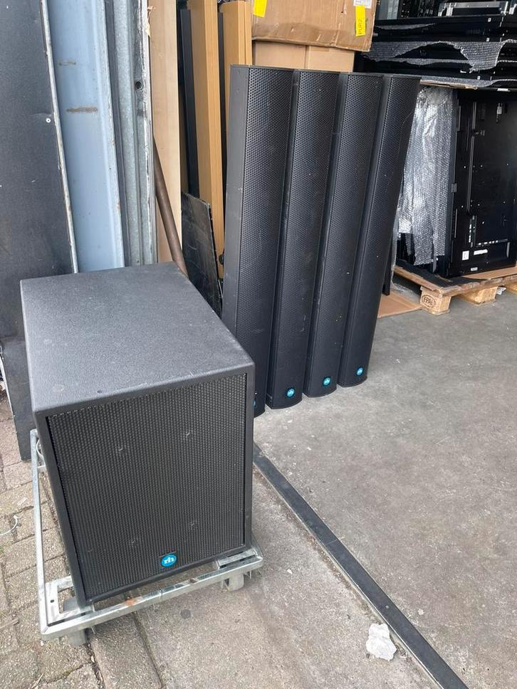 REINKUS HEINZ Set 2x ICX7-|| & 1x PNX112-Sub  1,6Kw. PRO TOP, Audio, Tv en Foto, Professionele Audio-, Tv- en Video-apparatuur