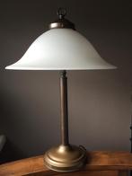 Tafellamp koper kleurig met glas, Ophalen, Zo goed als nieuw, Glas, Minder dan 50 cm