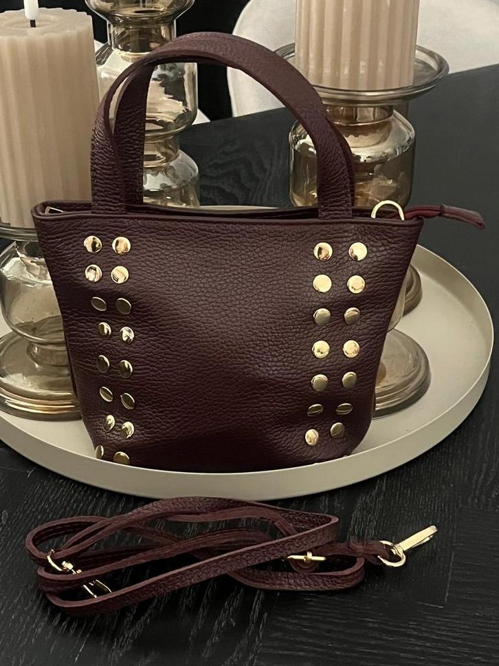 Leren Schoudertas met Verstelbaar Hengsel | Burgundy, Sieraden, Tassen en Uiterlijk, Tassen | Damestassen, Nieuw, Schoudertasje