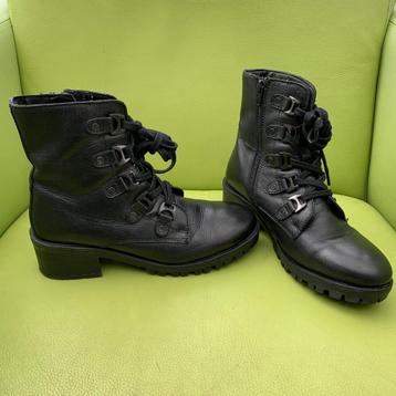ZoGoedAlsNieuw: Prachtige stoere zwarte leren Boots, maat 38 beschikbaar voor biedingen