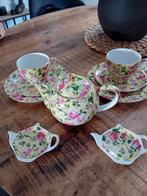 Lieflijk Engels Theeserviesje met Rozen, Gebruikt, Ophalen of Verzenden, Overige stijlen, Porselein