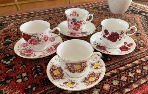 Kop en schotels, 3x Queen Ann, 1x Royal Osborn, Antiek en Kunst, Antiek | Servies los, Ophalen of Verzenden