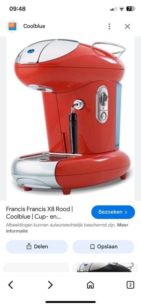 Francis francis x8 illy koffie machine cups expresso, Witgoed en Apparatuur, Koffiezetapparaten, Zo goed als nieuw, Espresso apparaat