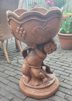 Houtsnijwerk bloembak, Tuin en Terras, Ophalen, Rond, Zo goed als nieuw, Balkon