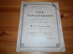 Vier zangstukken - demeter - w. C. Corporaal, Gebruikt, Artiest of Componist, Populair, Zang