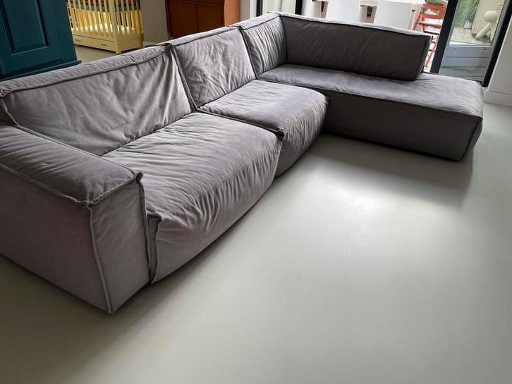 Gave grijze hoekbank van Lab02, Huis en Inrichting, Banken | Complete zithoeken, Zo goed als nieuw, Stof, Ophalen