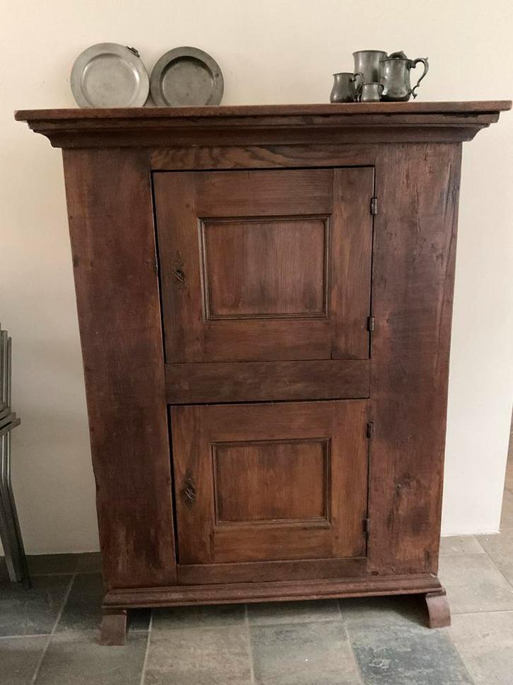 Antieke eiken boeren spinde - 2 deuren, Antiek en Kunst, Antiek | Meubels | Kasten, Ophalen