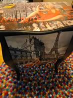 Mooi klein apart ladenkastje 60 jaren gelakt hout met opdruk, Verzamelen, Ophalen of Verzenden, Gebruikt, Onderdeel of Defecte kast