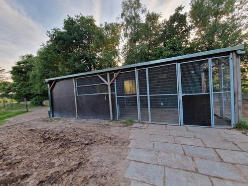 Containerstal met extra opslag container en overkapping, Dieren en Toebehoren, Stalling en Weidegang, Toebehoren, 2 of 3 paarden of pony's