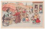 Poezen.  Moeder Poes koopt vis.  Cats., Ophalen of Verzenden, 1940 tot 1960, Ongelopen, Overige thema's