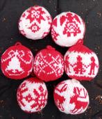 kerstballen gebreid, Diversen, Kerst, Ophalen of Verzenden, Zo goed als nieuw