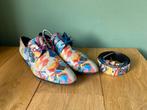 Mascolori meerkleurige vrolijke schoen met bijpassende riem, Kleding | Heren, Schoenen, Ophalen of Verzenden, Gedragen, Blauw
