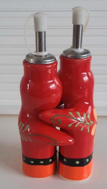 Keramische Olie en Azijn stel Del Rio Salado hand painted beschikbaar voor biedingen