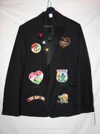 Leuk zwart OETELDONK/DEN BOSCH jas met emblemen (8), Kleding | Heren, Carnavalskleding en Feestkleding, Ophalen, Maat 52/54 (L)
