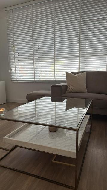 Design salontafel,glas & echt marmer goud details Idorahome beschikbaar voor biedingen