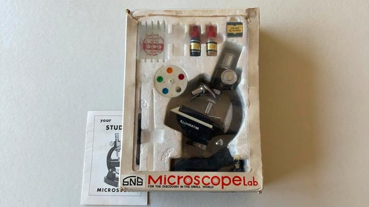 Hobby microscoop vintage, Audio, Tv en Foto, Optische apparatuur | Microscopen, Gebruikt, Biologische microscoop, 400x tot 1000x