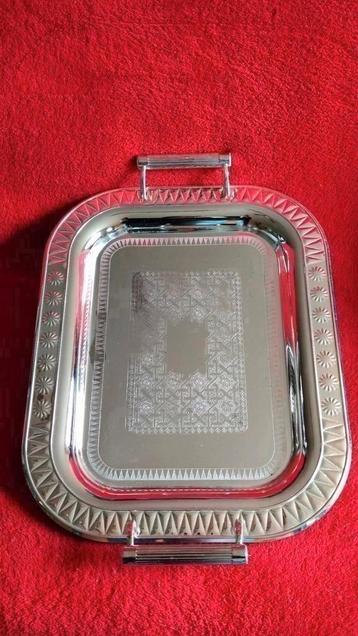 Bavary dienblad - zilverkleurig gelakt metaal - 46x36cm beschikbaar voor biedingen