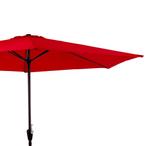 Parasol 3 meter met molen en 6 baleinen kleur rood, Ophalen of Verzenden, Nieuw, 2 tot 3 meter, Stokparasol