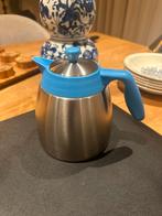 Bredemeijer Theepot RVS Blauw Dubbelwandig, Ophalen of Verzenden, Rond, Metaal