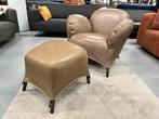 Nieuw Label Bobo Fauteuil Rio Olive leer Design stoel Poef, Huis en Inrichting, Label van den berg, Nieuw, Ophalen of Verzenden