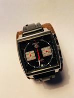 Tag Heuer Monaco Polshorloge, Leer, Staal, Polshorloge, Ophalen of Verzenden