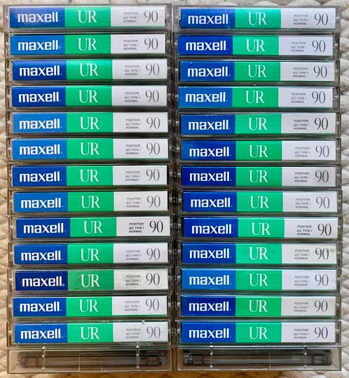 28 Maxell UR90 cassettebandjes 1988-89 UR-90 UR 90 cassettes, Cd's en Dvd's, Cassettebandjes, Gebruikt, Voorbespeeld, 26 bandjes of meer