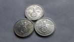 WO2 3x 2 Reichsmark zilver nazi duitsland, Ophalen of Verzenden, Duitsland, Setje, Zilver