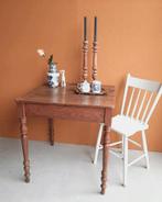 Vintage brocante eiken schrijftafeltje, bureau, eettafel, Ophalen, Gebruikt, Vintage, Nvt