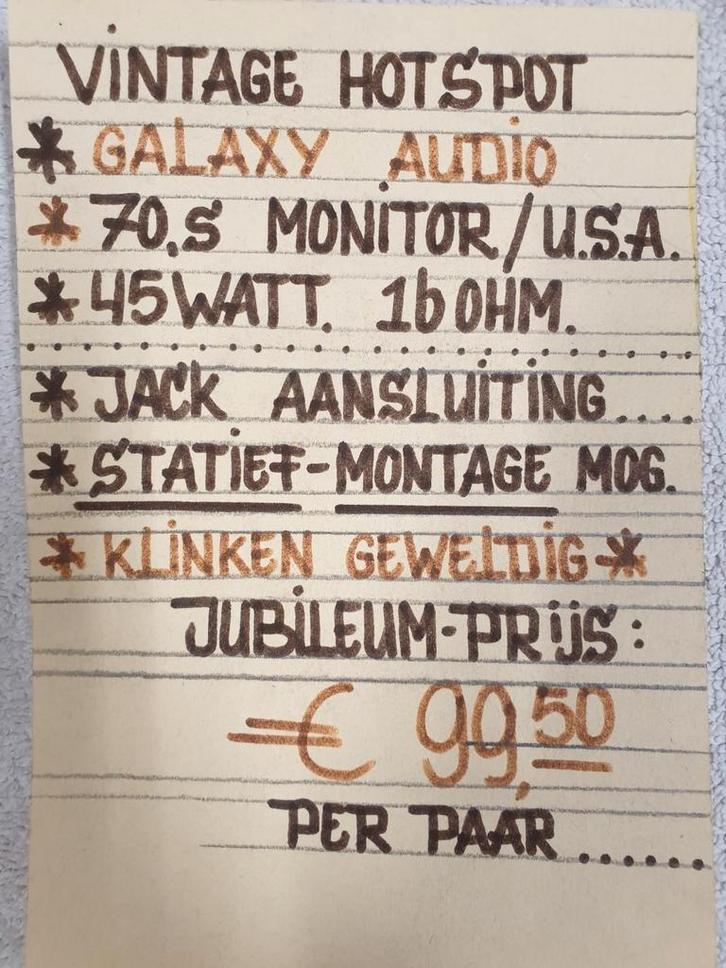 Galaxy monitoren IZGS. .. )( 3e GRATIS )( ...., Muziek en Instrumenten, Versterkers | Keyboard, Monitor en PA, Gebruikt, Monitor(versterker)