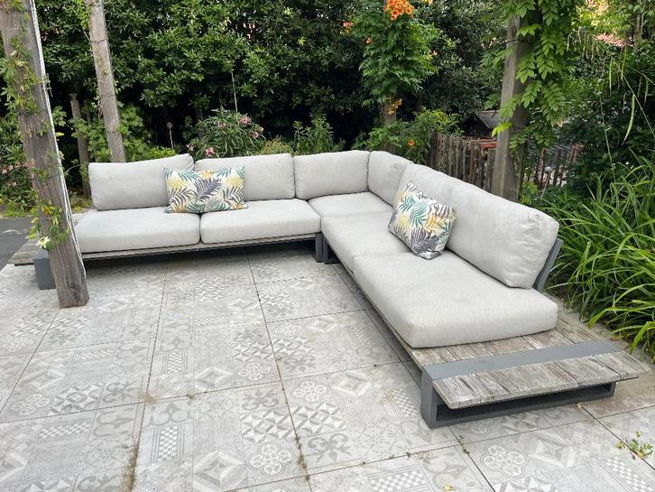 Tuinset DUKE van 4 Seasons Outdoor, Tuin en Terras, Tuinsets en Loungesets, Gebruikt, Loungeset, Hardhout, 5 zitplaatsen, Bank