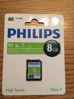 SD card Phlips Kaarttype SDHC, Audio, Tv en Foto, Fotografie | Geheugenkaarten, Ophalen, SD, Philips, 8 GB