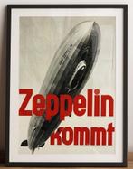 ZEPPELIN KOMMT Luchtvaart Graf Zeppelin Poster Affiche, Verzenden, Nieuw, Kaart, Foto of Prent