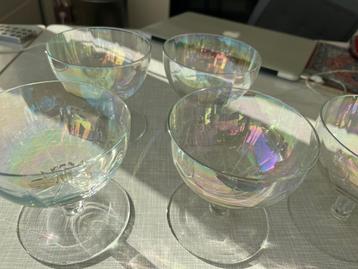 6 Krosno kristallen dessert / ijscoupes  beschikbaar voor biedingen