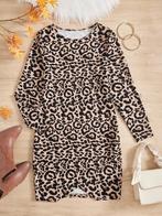 NIEUW! Trendy animal luipaard jurk maat 1XL = 44 46, Verzenden, Nieuw, Maat 42/44 (L), Bruin
