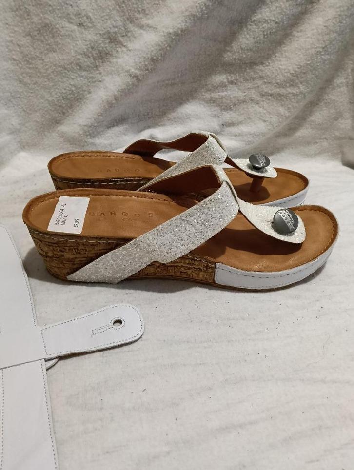 1449 NIEUW Baboos slippers maat 42, Kleding | Dames, Schoenen, Nieuw, Slippers, Wit, Ophalen of Verzenden