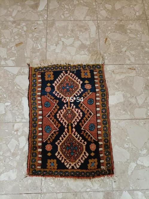 Oosters vintage Tapijt 75x54 – Donker & Sfeervol, Huis en Inrichting, Stoffering | Tapijten en Kleden, Gebruikt, 50 tot 100 cm