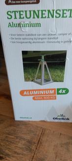 Set Aluminium steunen met een set  fiamma plates, Caravans en Kamperen, Ophalen of Verzenden, Zo goed als nieuw
