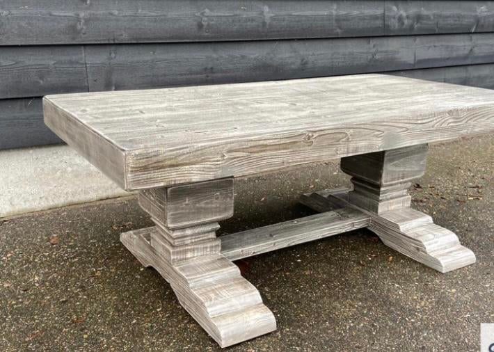 Kloostertafel salon 70x130cm, Ophalen, Nieuw, Rechthoekig, Hout