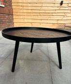 Rond Zwart Bijzettafeltje, Huis en Inrichting, Tafels | Bijzettafels, Ophalen, Minder dan 45 cm, Minder dan 55 cm, Gebruikt