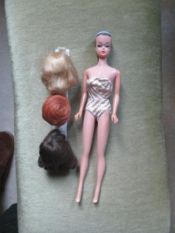  Vintage  barbie Fashion Queen  met pruiken in badpak mattel beschikbaar voor biedingen