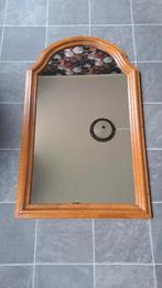 Grote vintage houten spiegel., Ophalen, Overige vormen, 50 tot 100 cm, 100 tot 150 cm