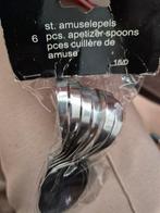Nieuwe amuselepels set - 6 stuks, Ophalen, Nieuw, Rvs of Chroom, Vaatwasserbestendig