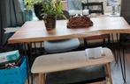 Boomstam eettafel en salontafel, Huis en Inrichting, Tafels | Eettafels, Ophalen, 50 tot 100 cm, Zo goed als nieuw, Vijf personen of meer
