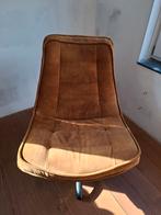 Suède cognac kleurige draai fauteuil Z.G.A.N, Ophalen, Zo goed als nieuw