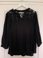 Zwarte blouse met kant - Maat XL, Ophalen of Verzenden, Zo goed als nieuw, Maat 46/48 (XL) of groter, Zwart