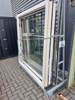 3 kunststof kozijnen met dubbelglas, Doe-het-zelf en Verbouw, Gevelraam of Ruit, Gebruikt, 80 tot 120 cm, Ophalen of Verzenden