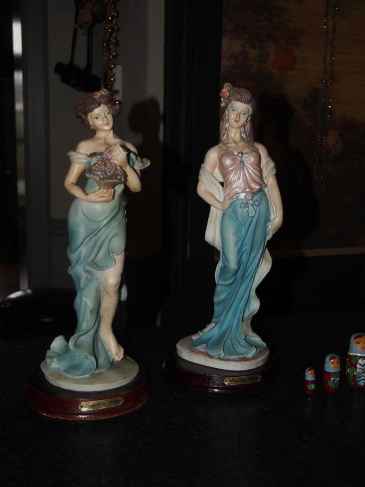 2 Brocante Beelden, Verzamelen, Beelden en Beeldjes, Gebruikt, Mens, Ophalen